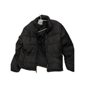 Rock Revolution Black Puffer Jacket Mens Large